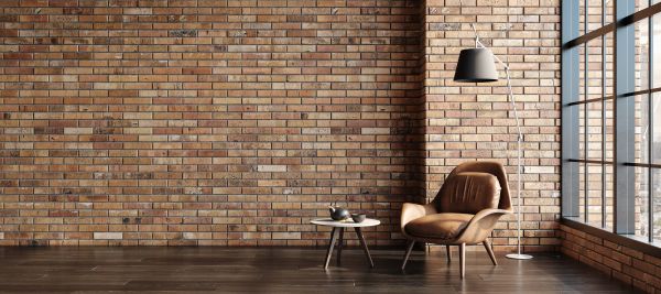 Brown Brick Wall Installation